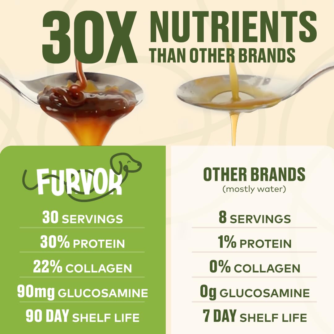 Furvor beef mobility bone broth serving scoop ensures precise portioning.
