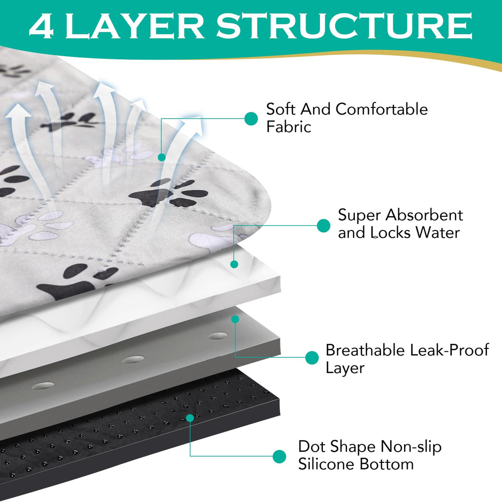 FURWEY 2Pack extra large pee pad in use shows non slip stability during movement.