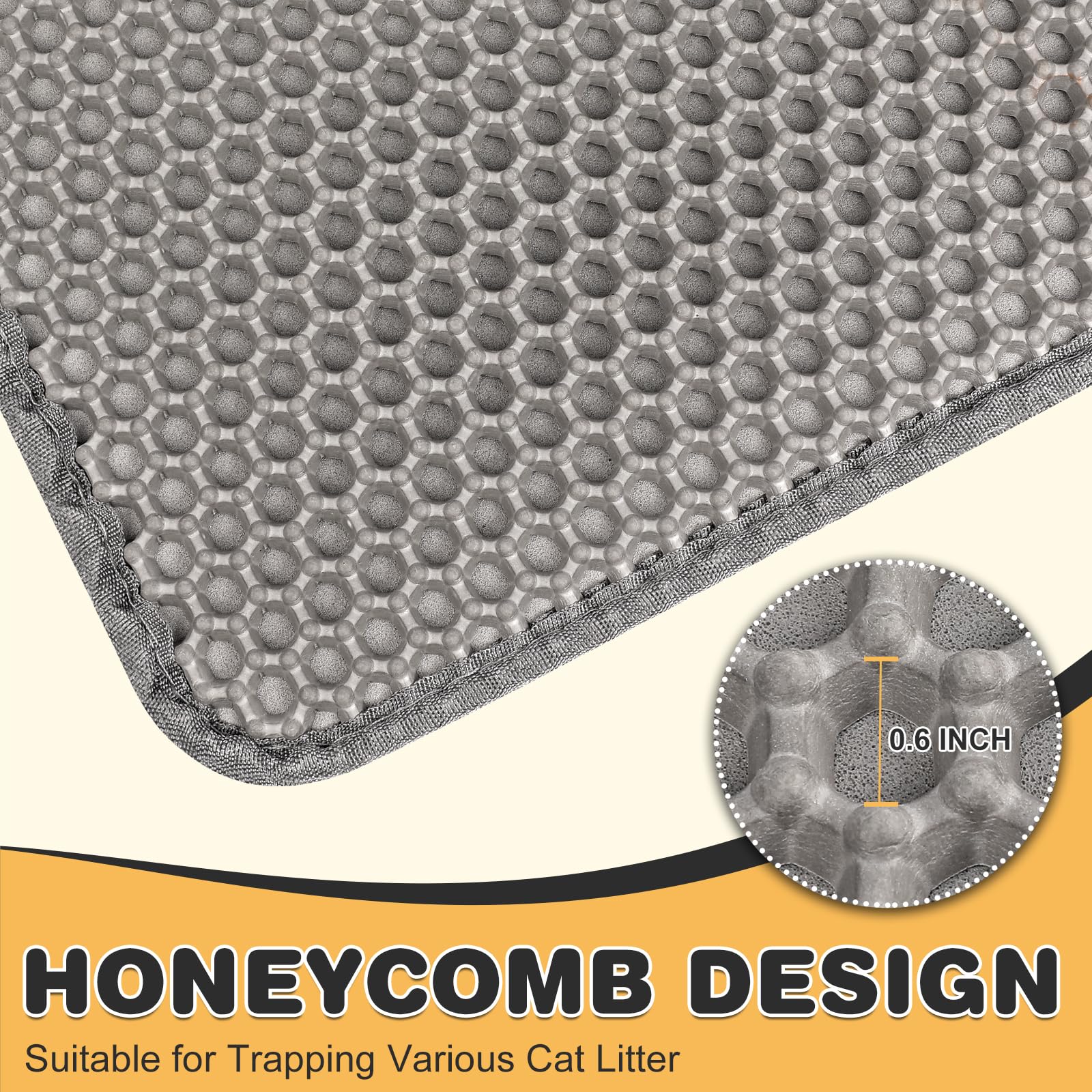 FURWEY cat litter mat envelope openings highlight litter collection and recyclability.