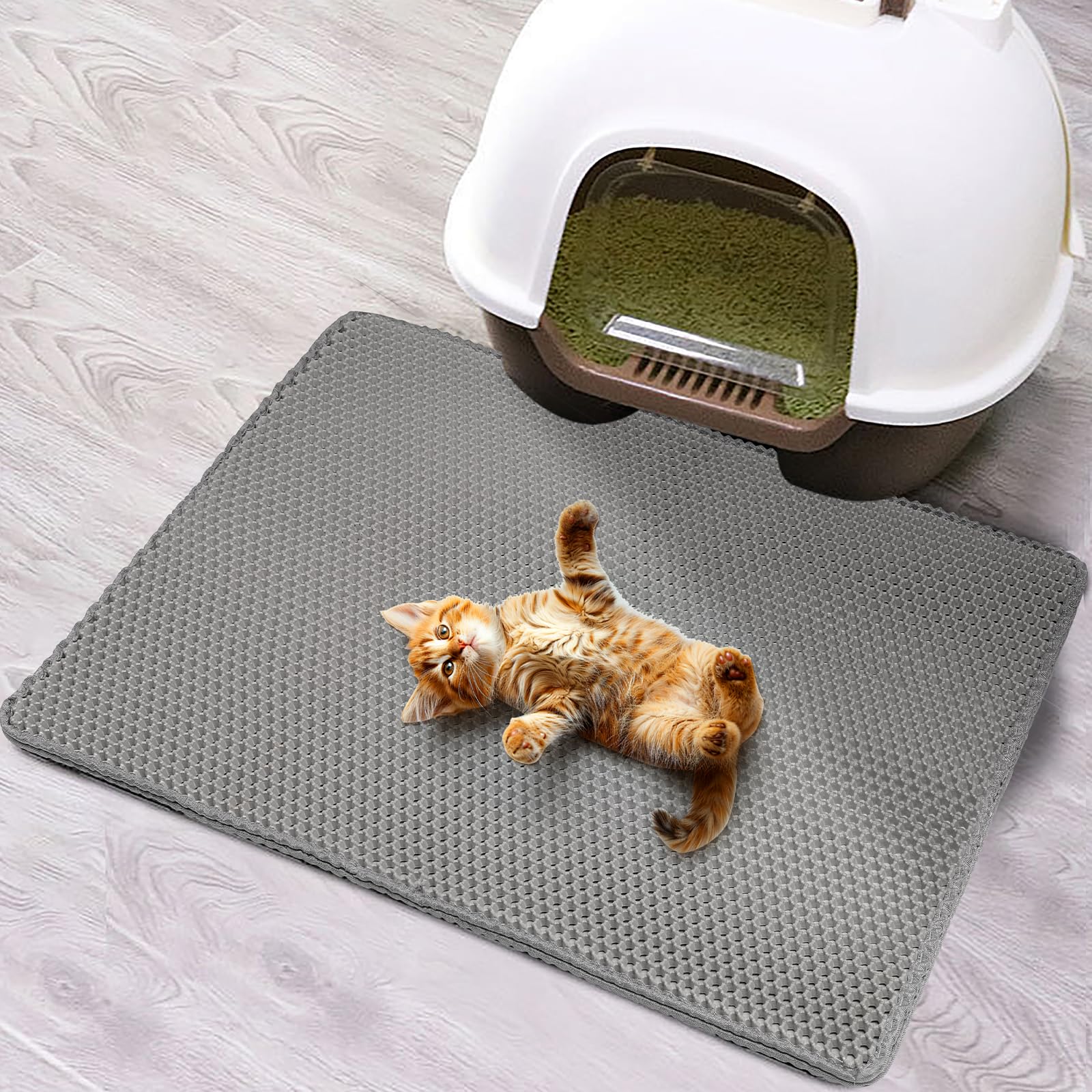 FURWEY cat litter mat multipurpose use as pad or resting surface for cats.