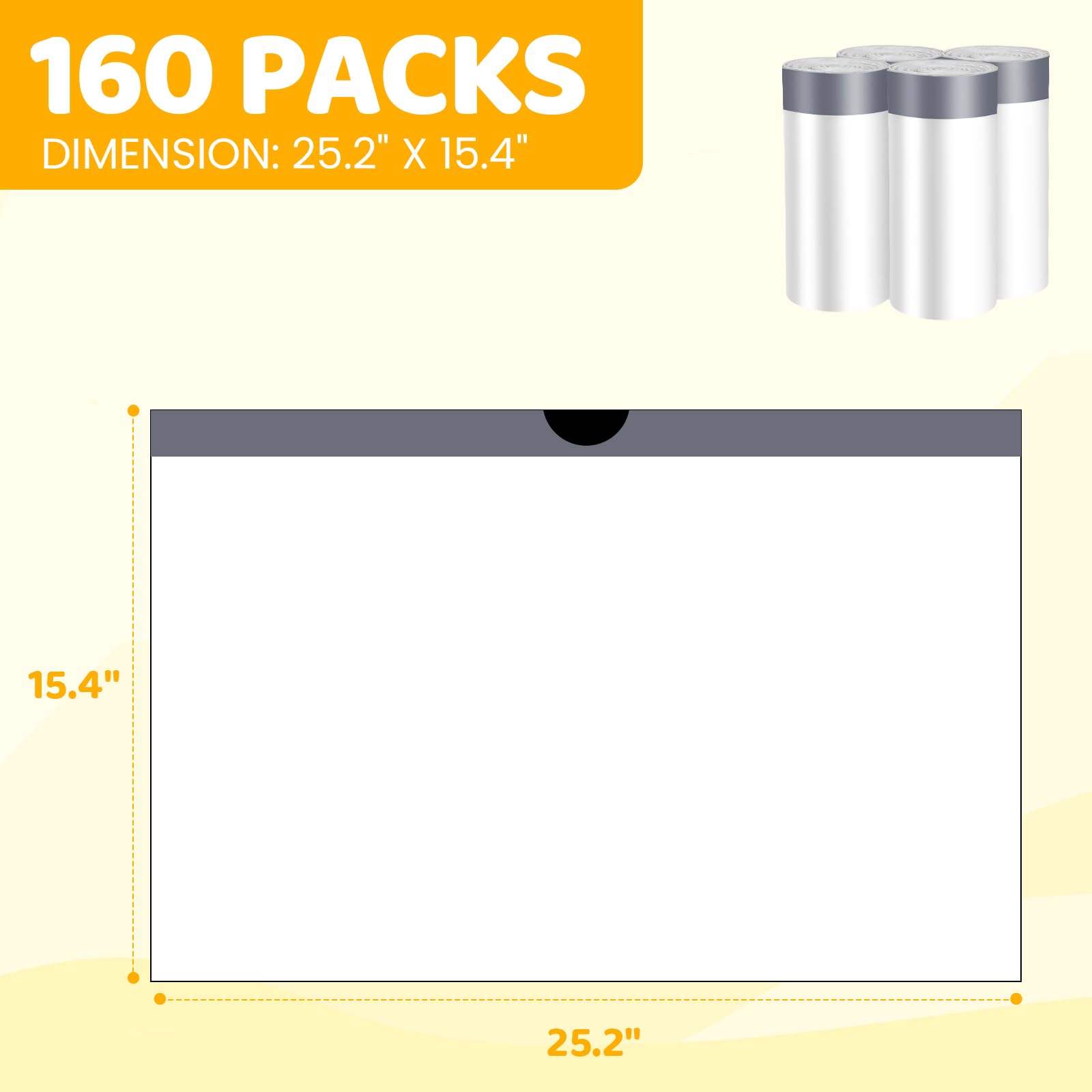 FURWEY litter liner drawstring close shows secure disposal without touching waste.