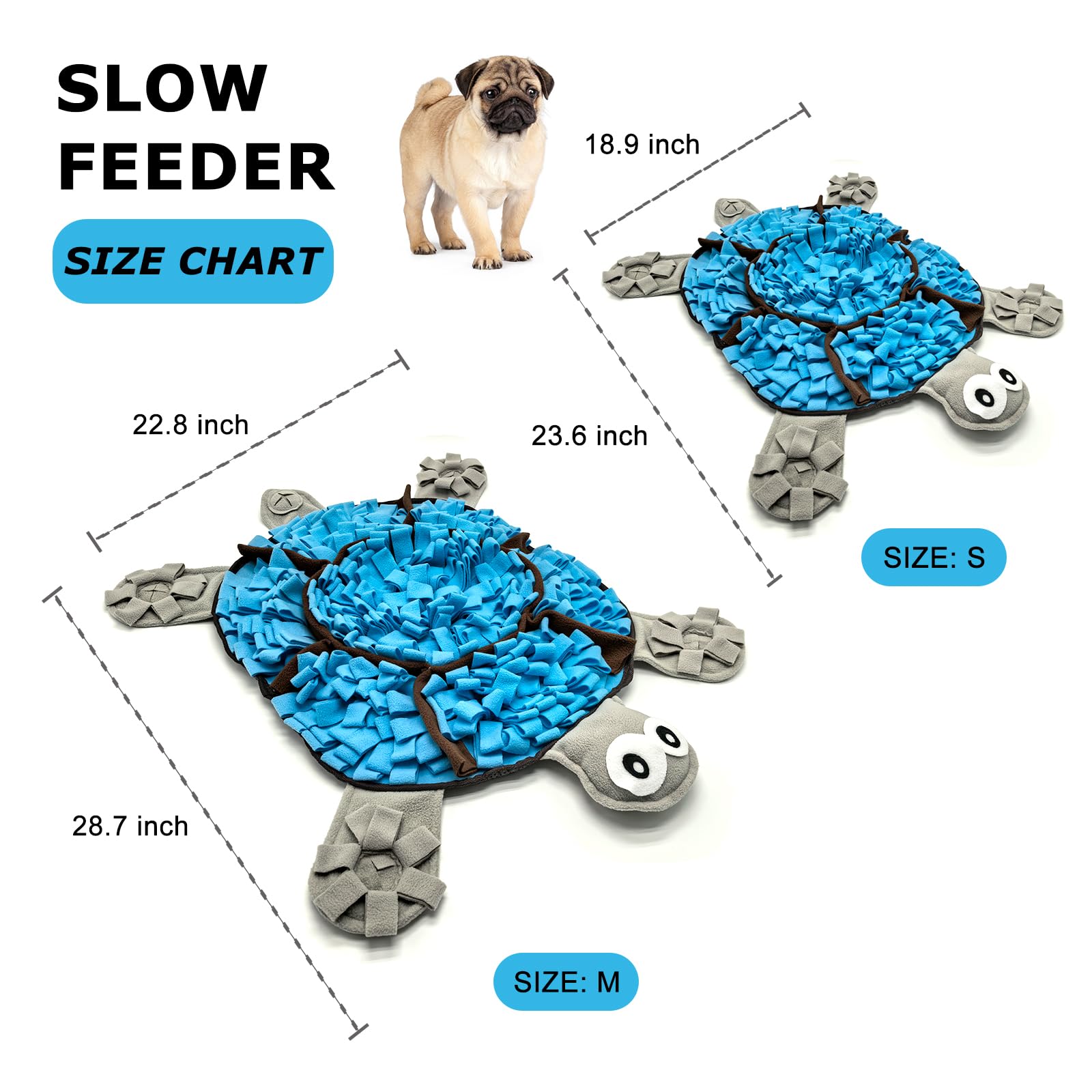 Furzeset Snuffle Mat non-slip bottom keeps mats steady during mealtime and play
