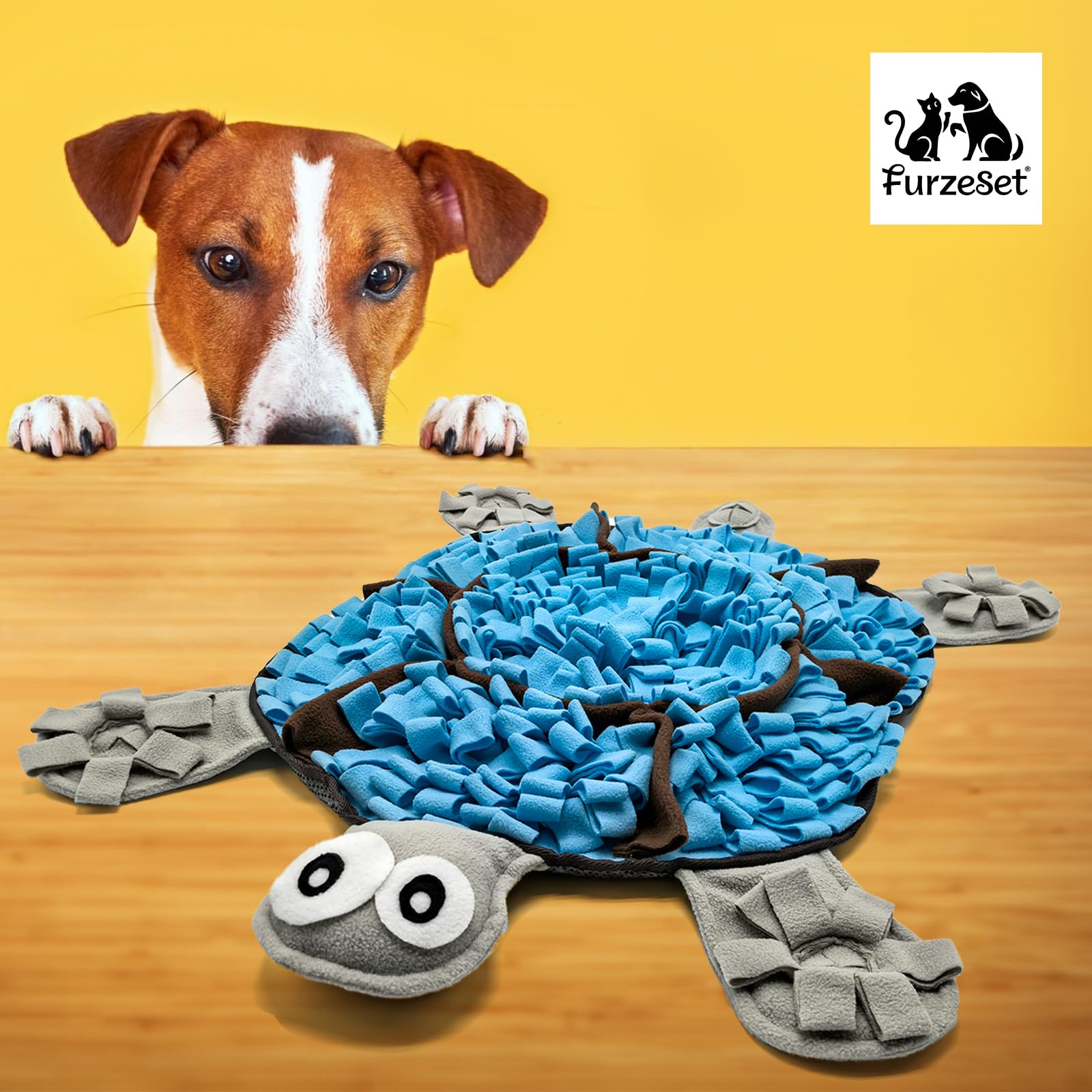 Furzeset Snuffle Mat turtle design enrichment supports multi-pet households