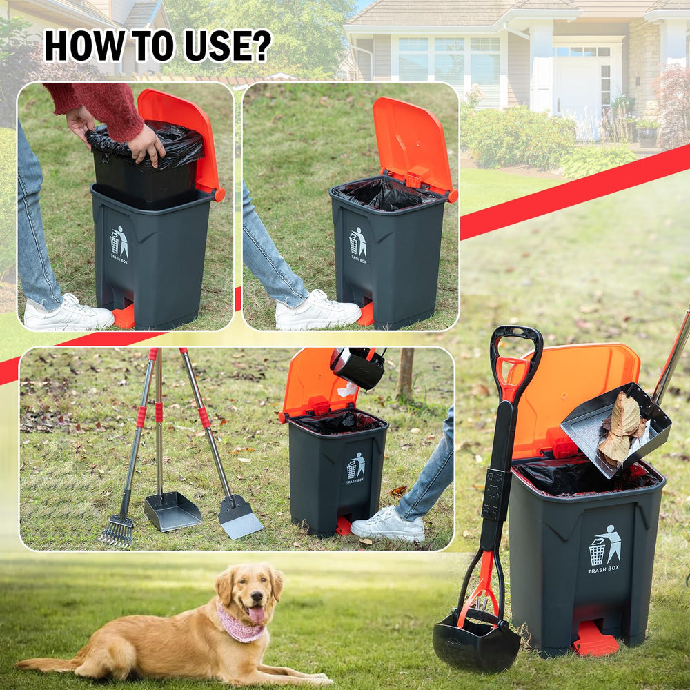 FUSBUNTY foldable claw pooper scooper reduces bending for quick pickup