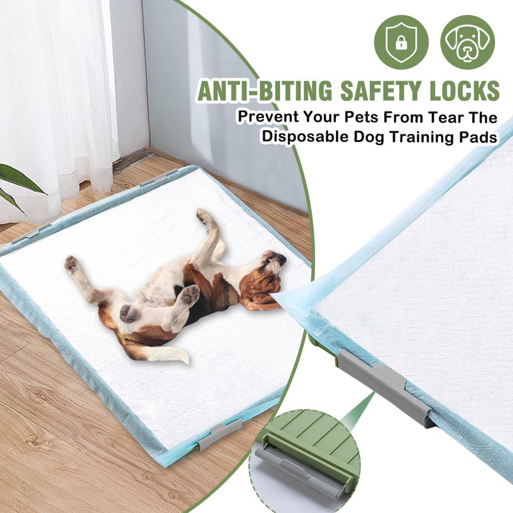 FUSBUNTY puppy pads holder anti-bite safety locks prevent pad tearing during use