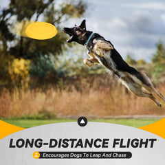 FUSOTO Dog Discs Toy bite-resistant design demonstrates durability during extended fetch.