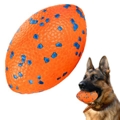 FUSOTO dog football toy 5.5-inch orange improves indoor/outdoor play and training drills.