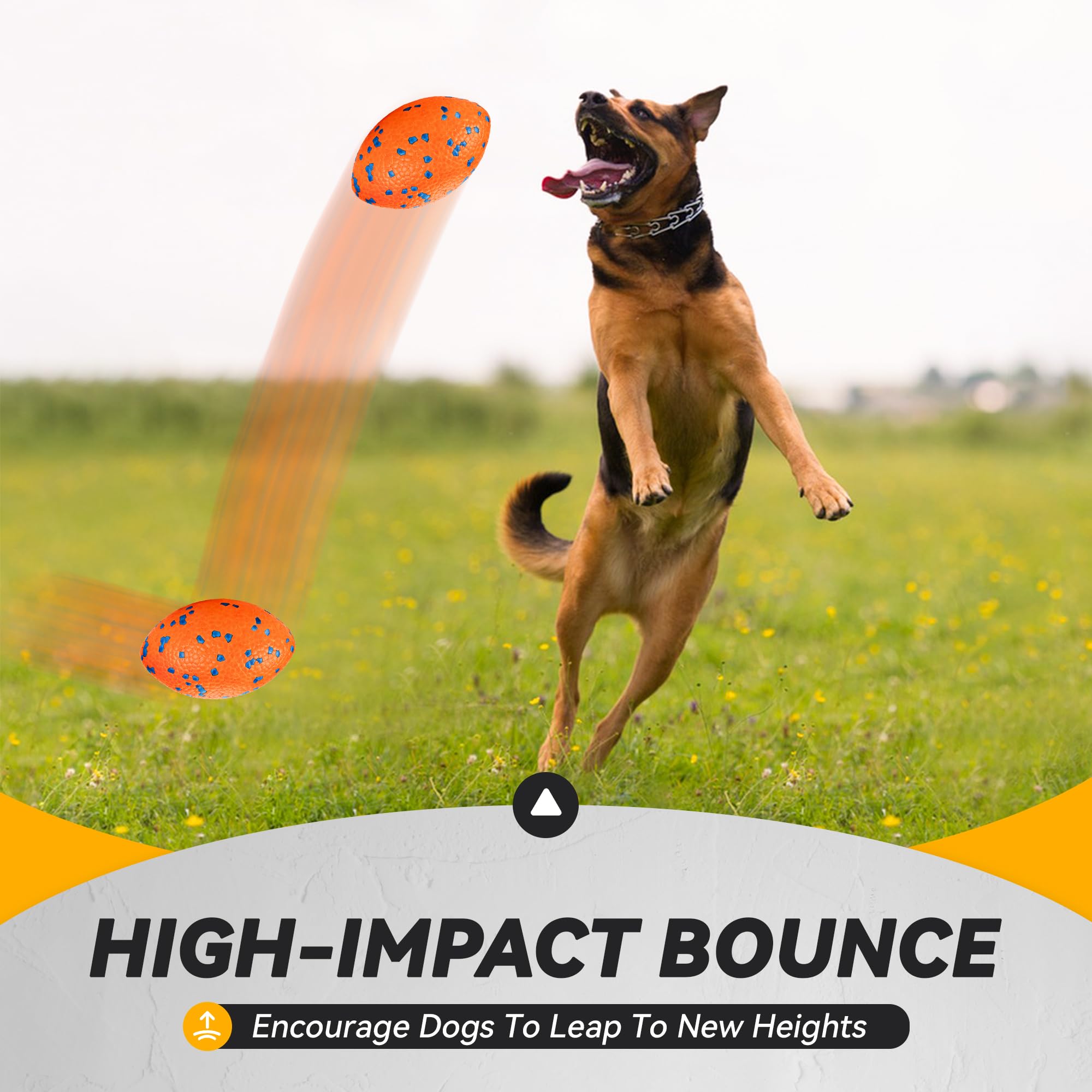 FUSOTO floating dog ball water-fetch orange-blue aids swimming and chasing sessions.
