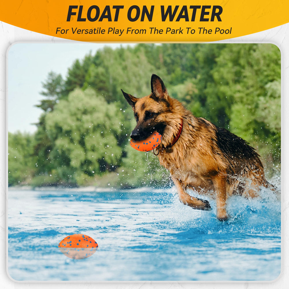 FUSOTO football-shaped toy orange-blue spots supports visual tracking and energetic chasing.