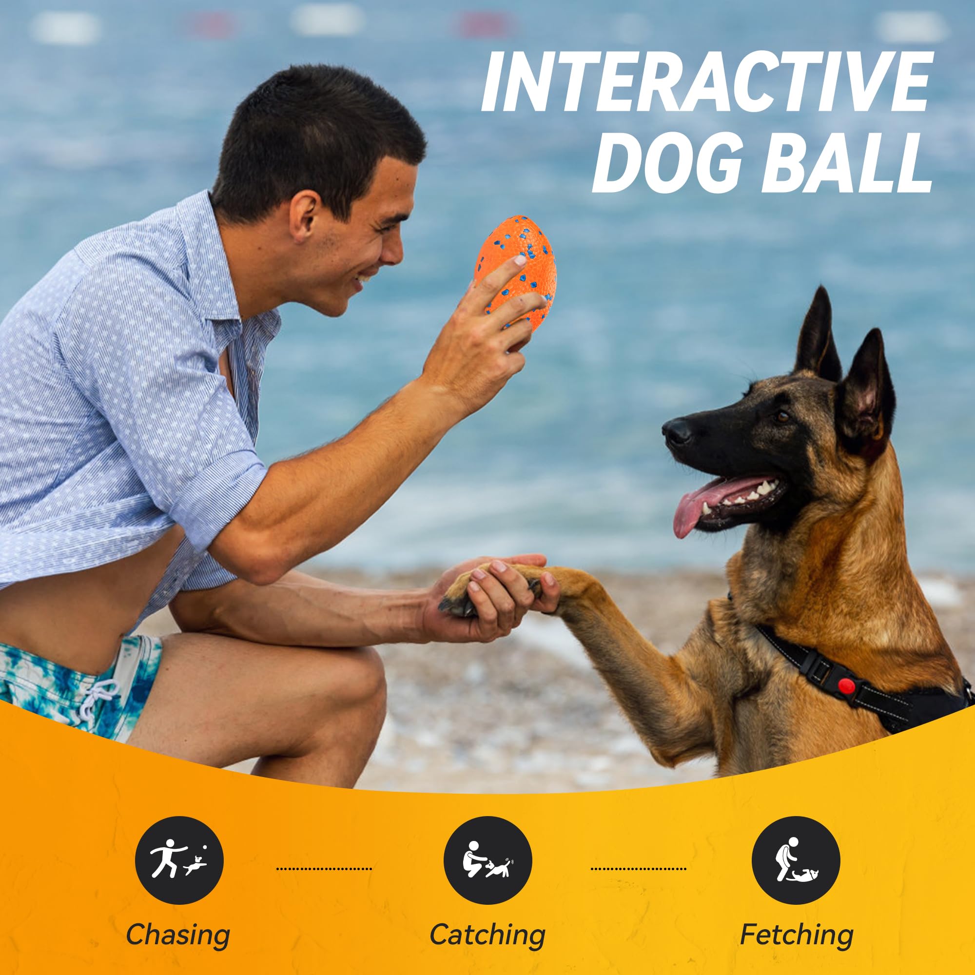 FUSOTO training-friendly blue ball offers elastic bounce for indoors or outdoors sessions.