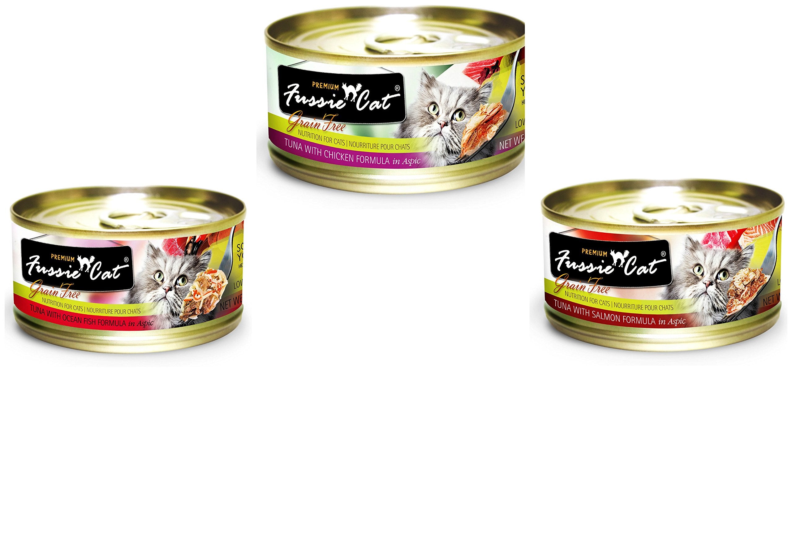 Fussie Cat 3-flavor variety pack image, convenient daily choice