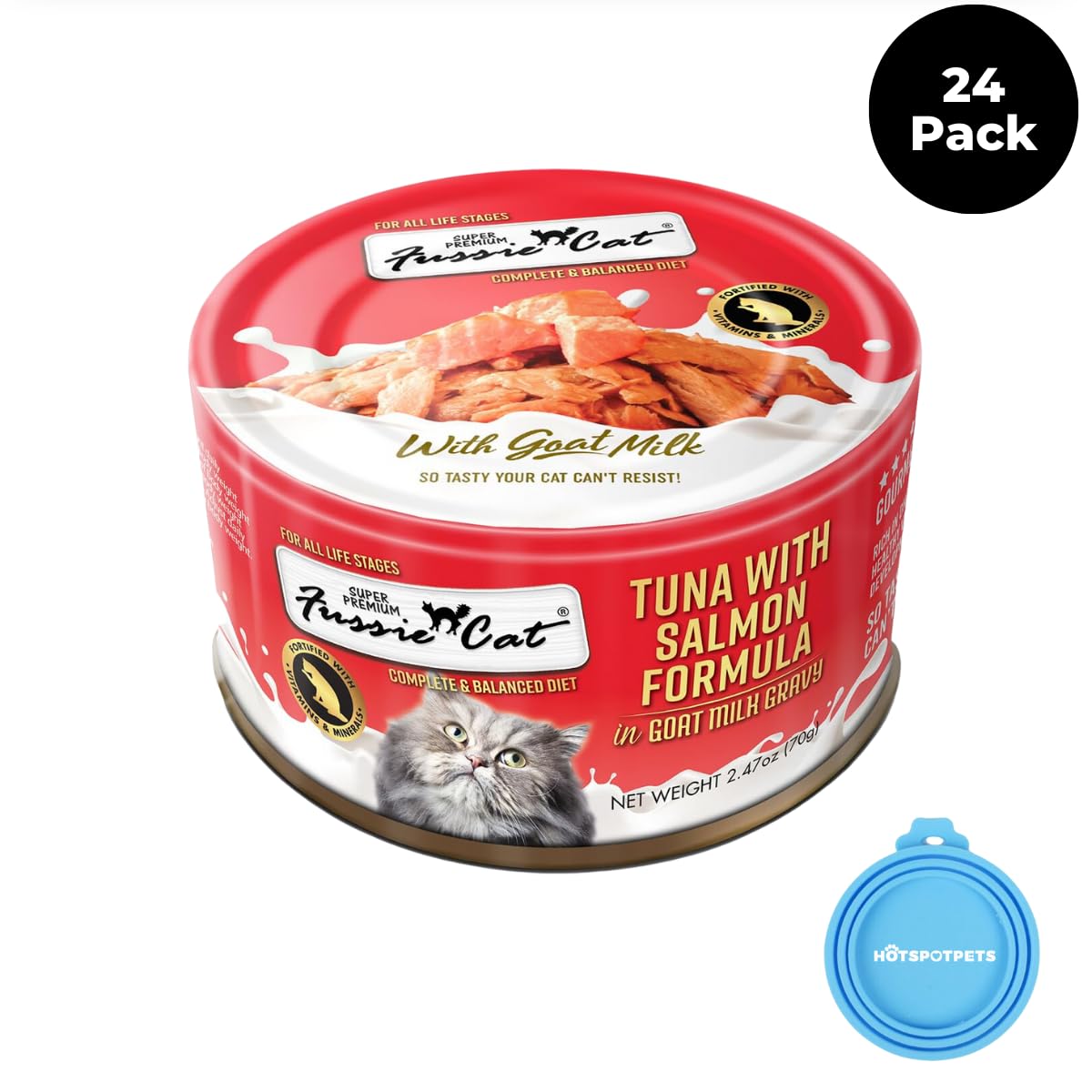 Fussie Cat cat mealtime scene featuring goat milk gravy for enticing meals.