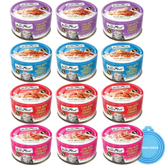 Fussie Cat Goat Milk Gravy Cans front view shows premium protein.