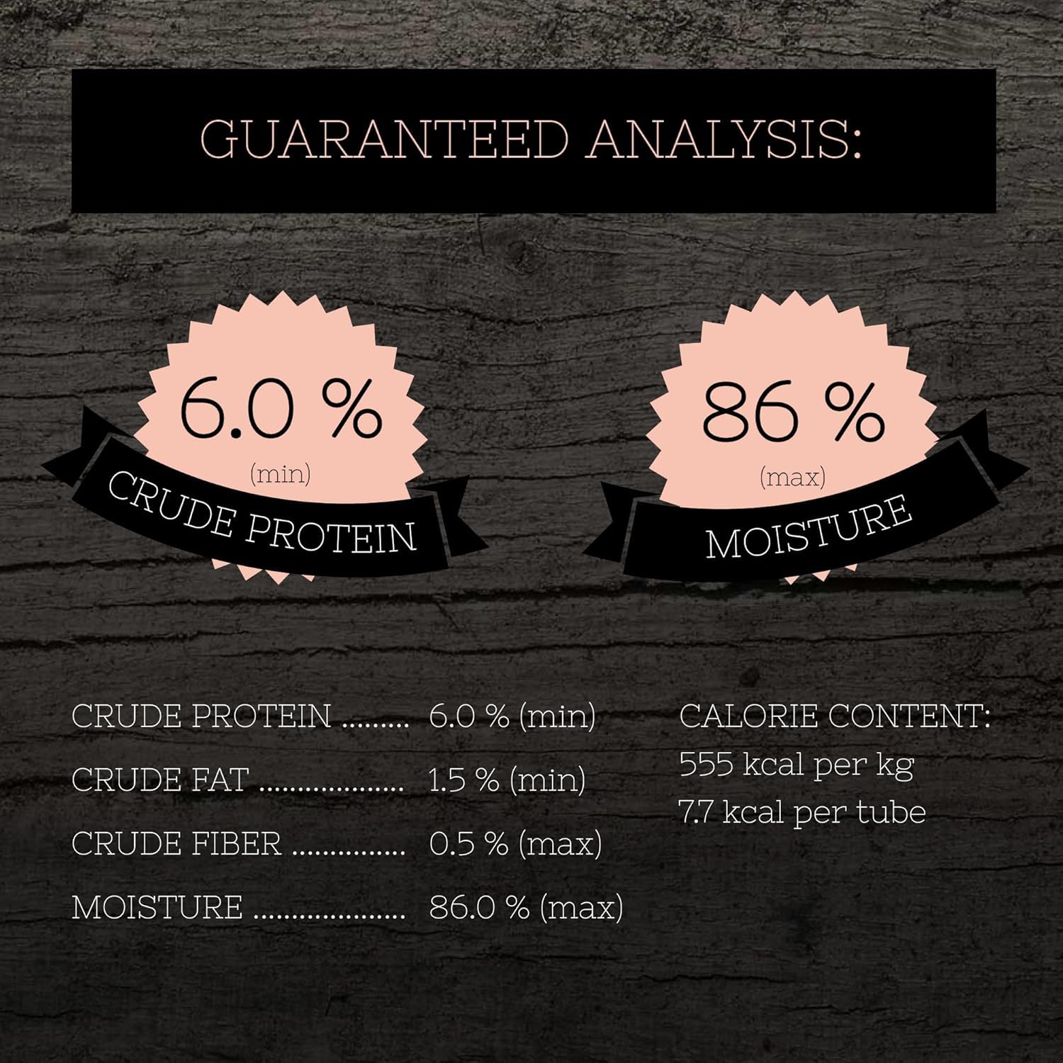 Fussie Cat Premium Puree tubes lined up with three flavors visible for quick selection.