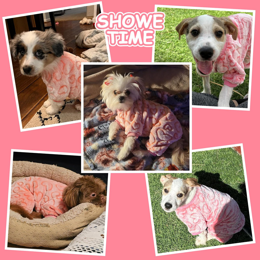 Futerly puppy clothes in soft flannel provide warm, comfortable wear.