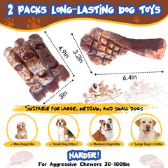 Fuufome steak chew toy side view highlights sturdy construction for vigorous chewers