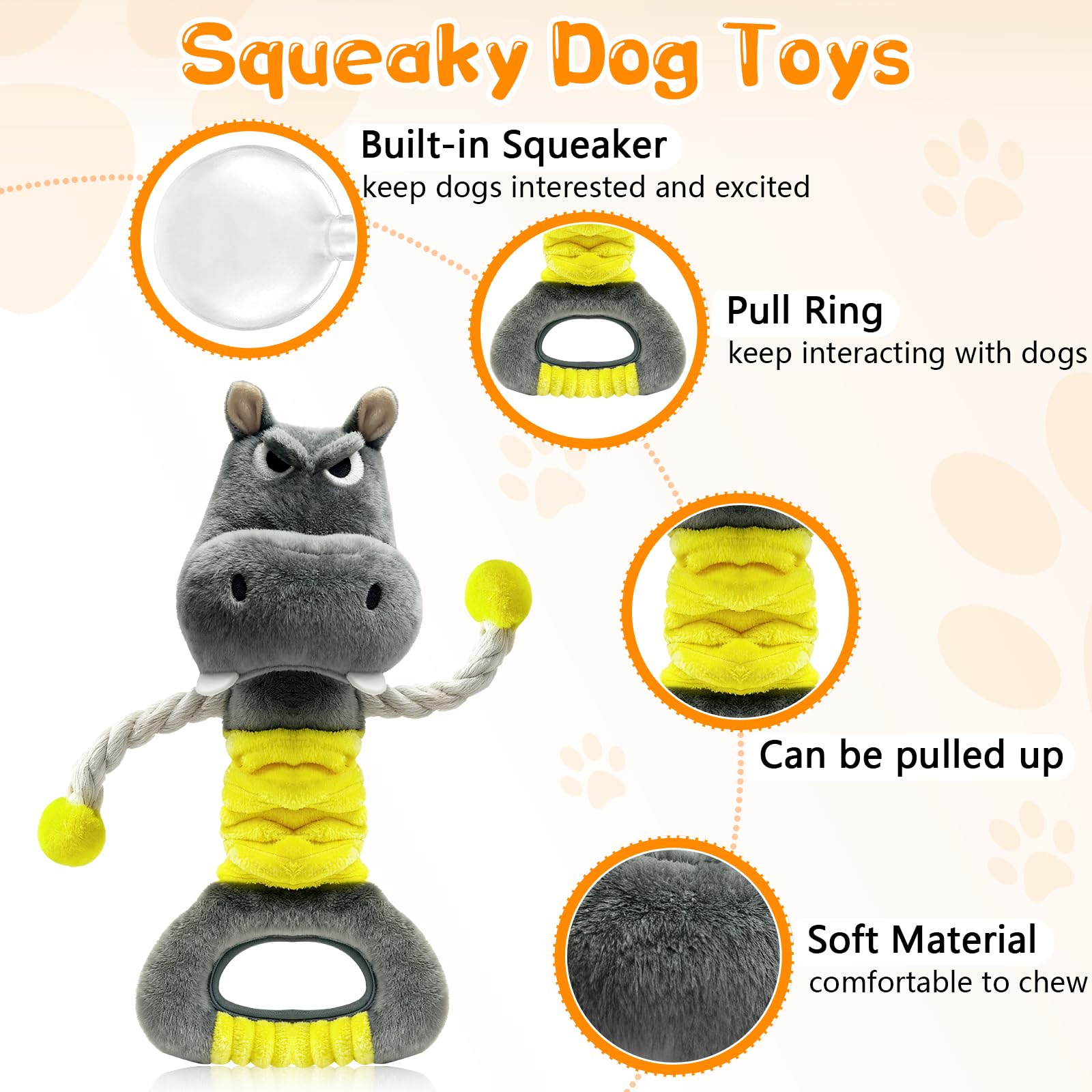 Fuufome dog toy with crinkle paper inside for extra intrigue.
