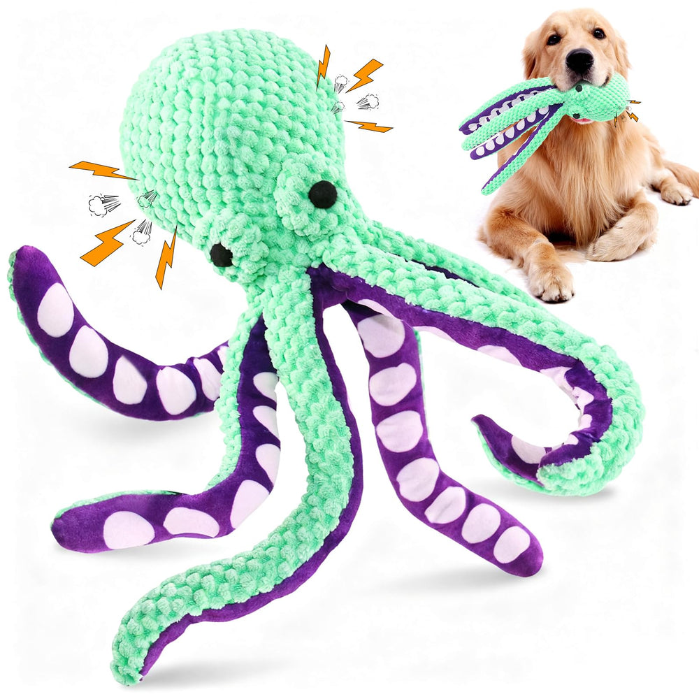 Fuufome large squeaky dog toy with cartoon design promotes engaging fetch and play.