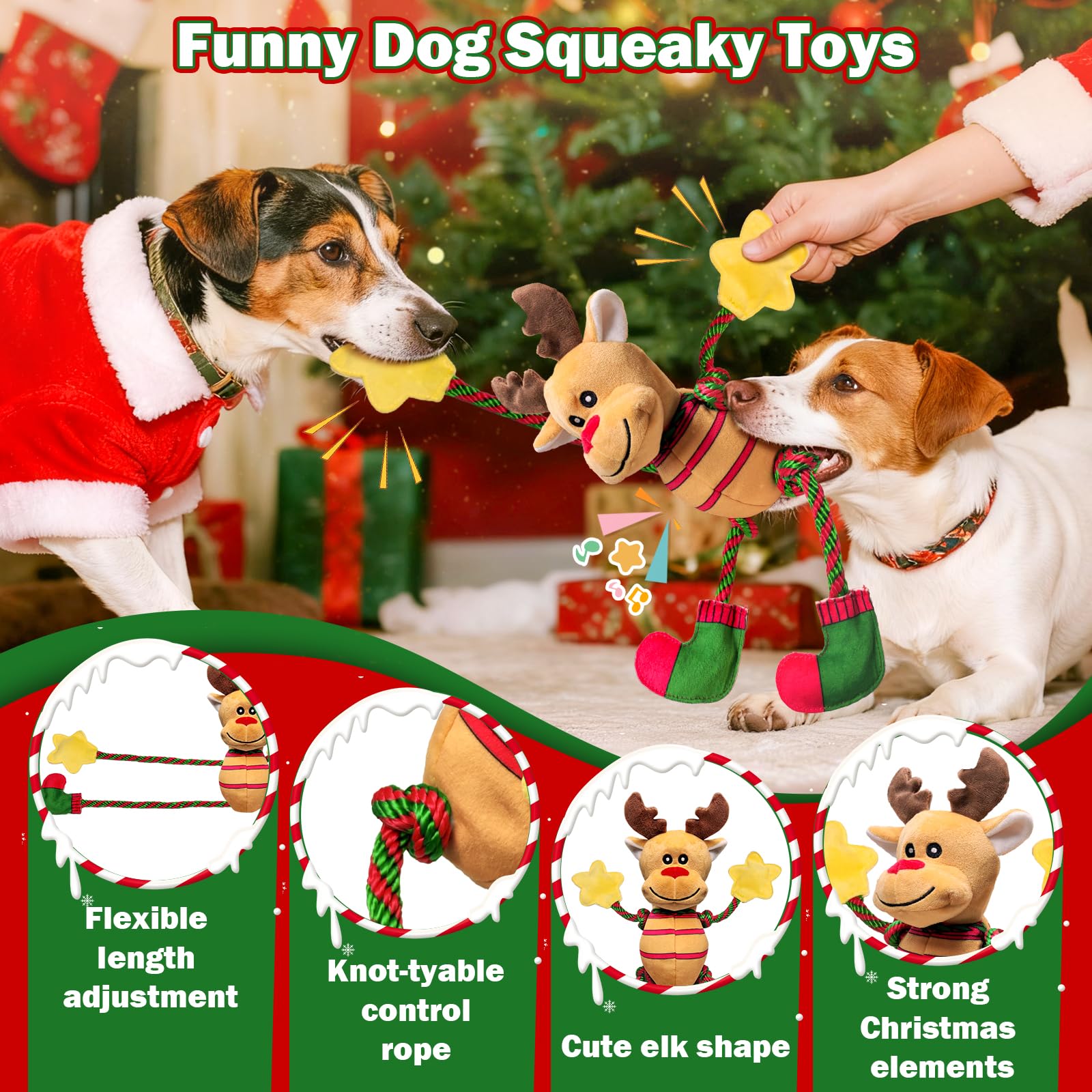 Fuufome plush dog toy with soft fabrics for gentle daily play