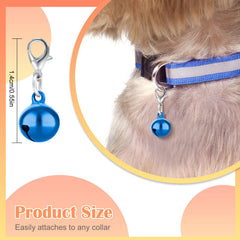 FUYIHGL dog cat bell colors pack displays vibrant hues for playful collar matches.
