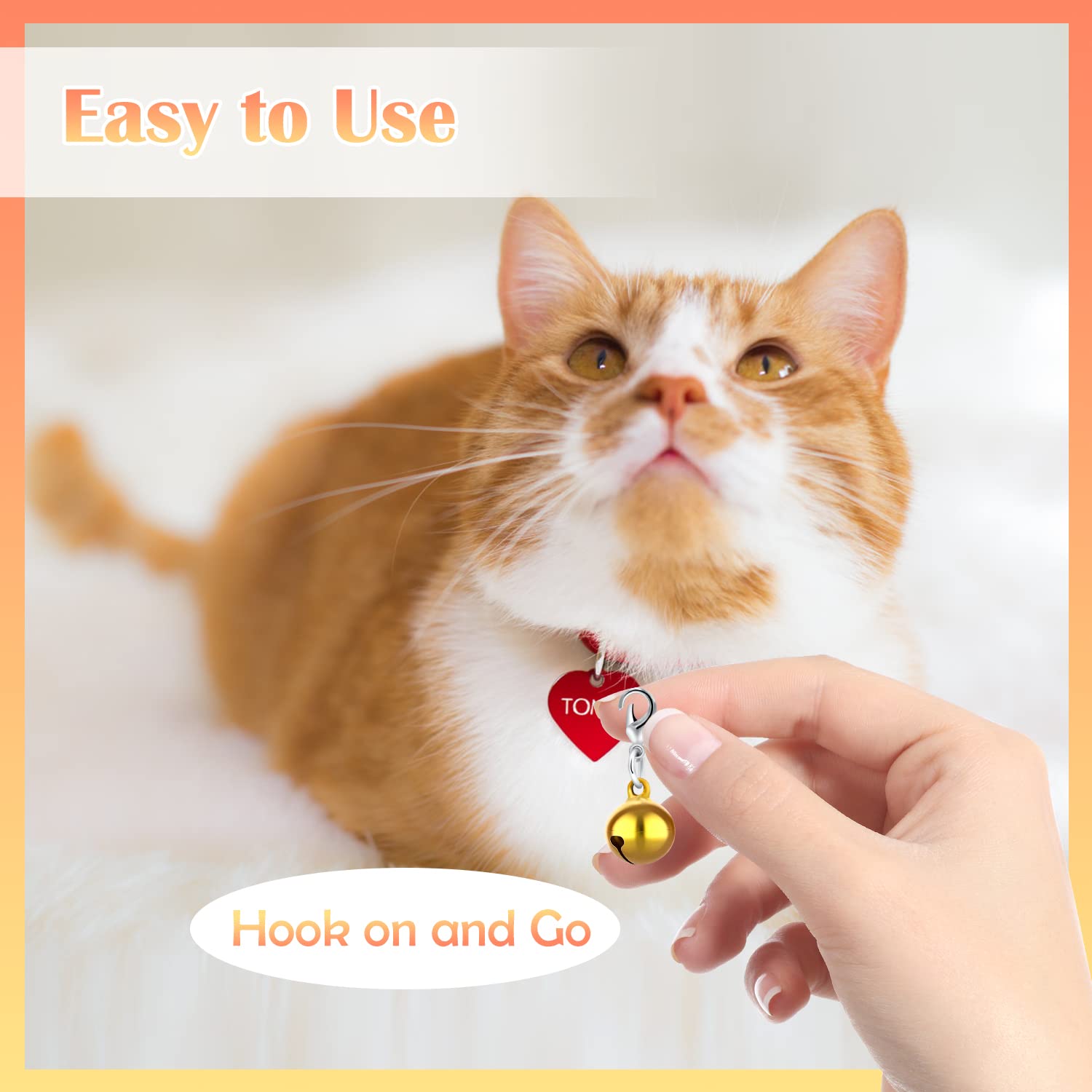 FUYIHGL bells with lobster clasps enable easy daily swaps for collars.