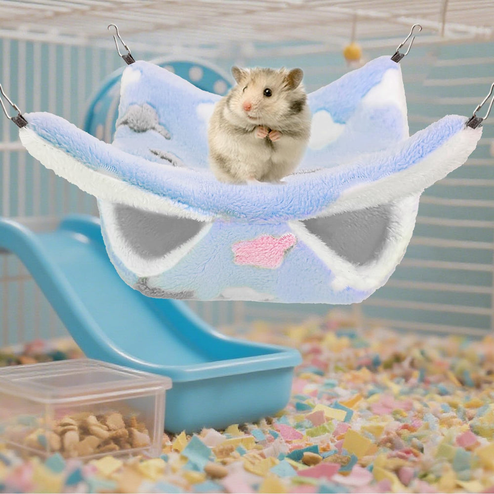 Fuzzivator chinchilla hammock-warm offers a soft nesting space for sleepy pets
