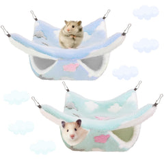 Fuzzivator rat hammock green clouds provides a cozy resting spot for small pets