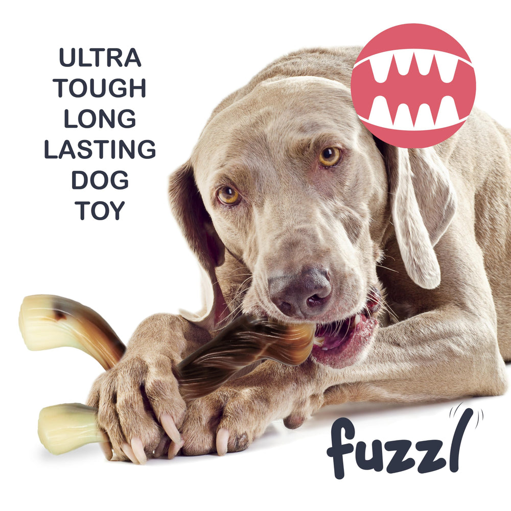 Fuzzl beef-scented nylon dog chew toy with tasty flavor for extended play