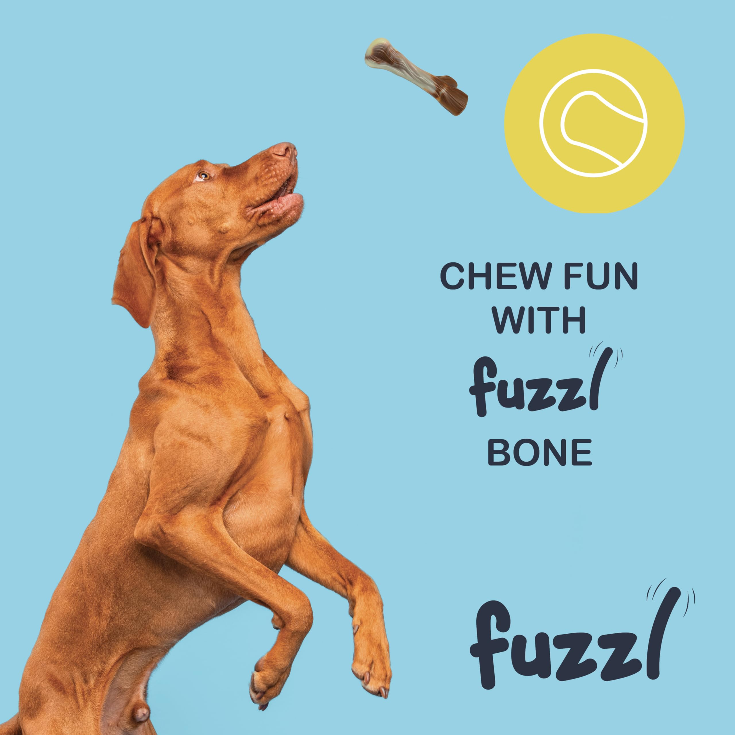 Fuzzl large-breed nylon dog chew toy 2-count bundle for powerful chewers