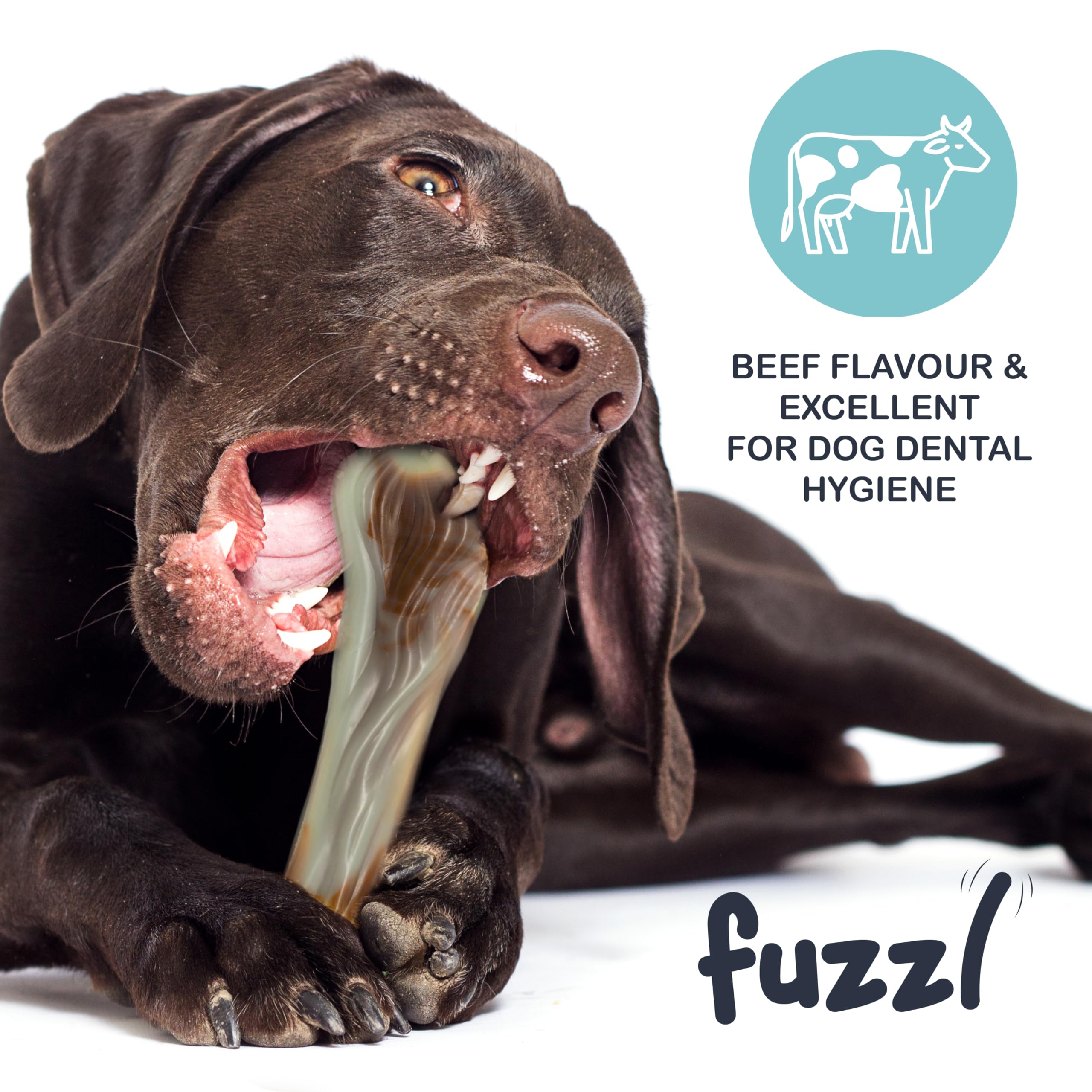 Fuzzl natural-colour nylon dog chew toy with realistic look