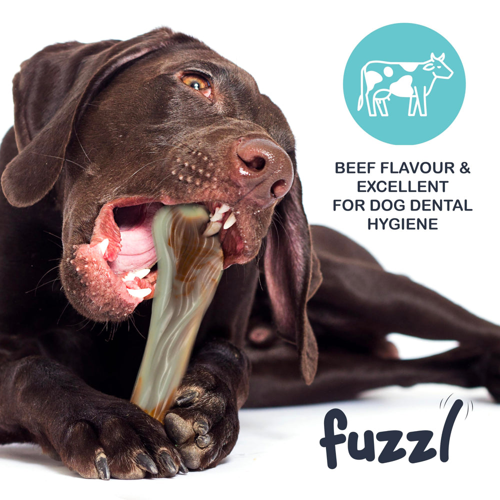 Fuzzl natural-colour nylon dog chew toy with realistic look
