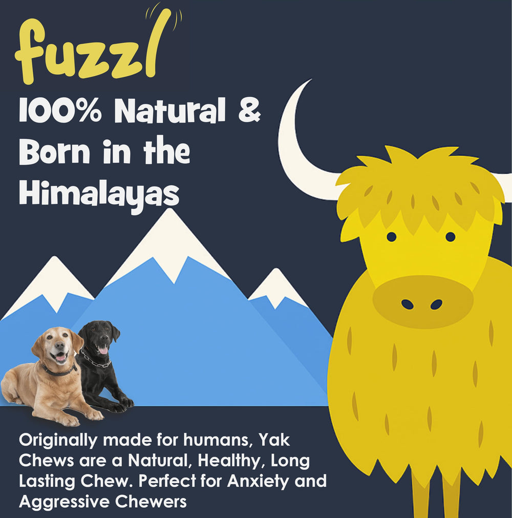 Fuzzl Natural Yak Milk chew image showcasing premium ingredients and gluten-free nature