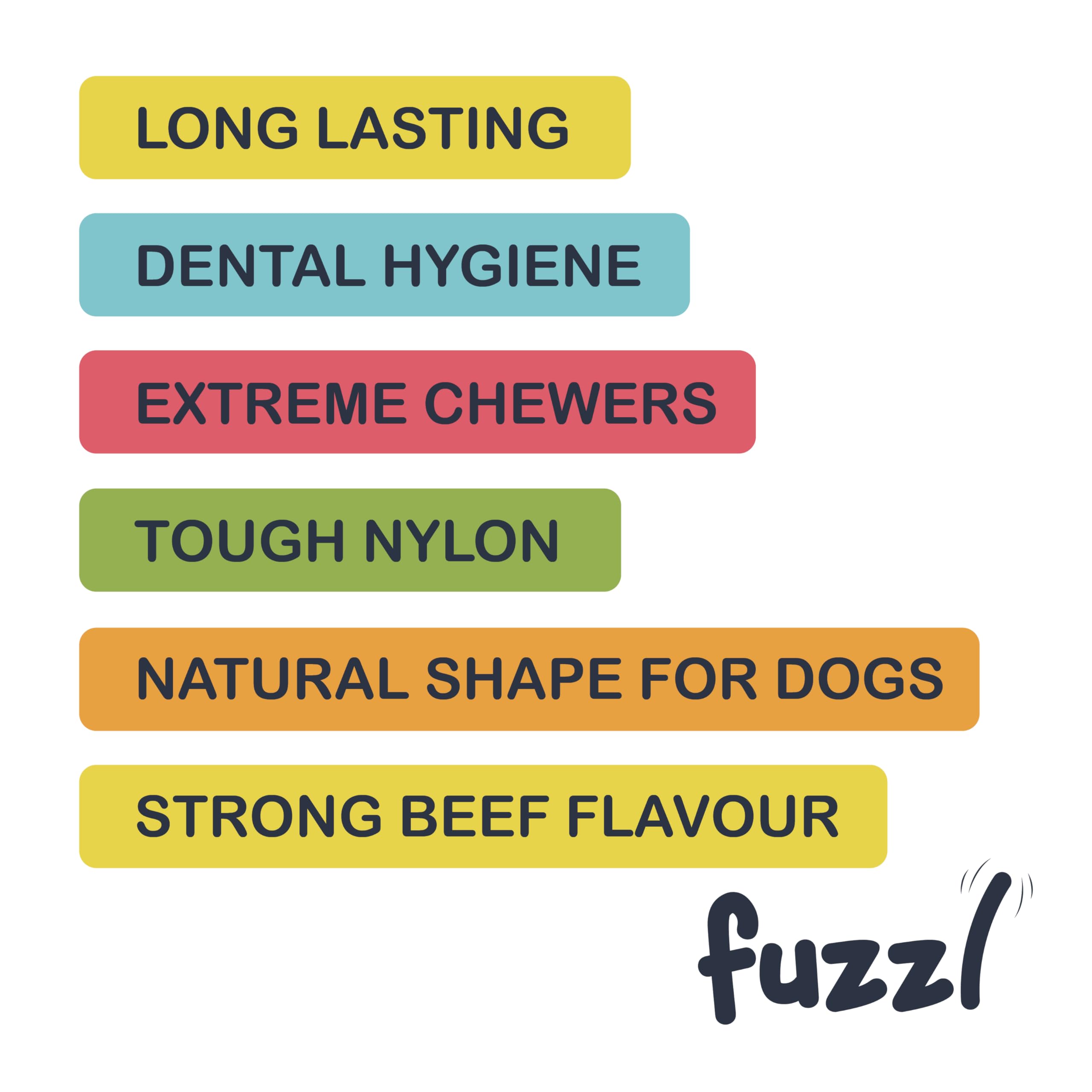 Fuzzl Ultra Tough Bone nylon dog chew toy designed for durable chewing sessions