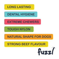Fuzzl Ultra Tough Bone nylon dog chew toy designed for durable chewing sessions