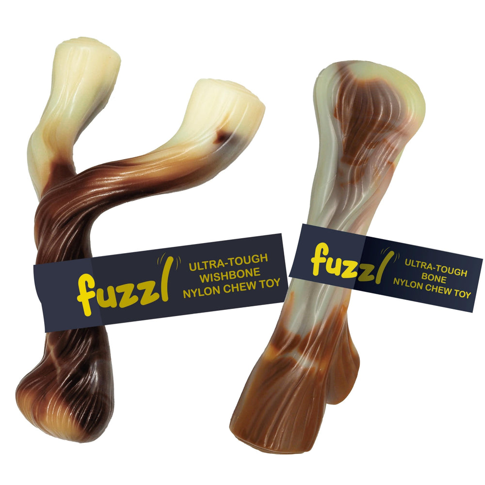 Fuzzl Ultra Tough Wishbone nylon dog chew toy for lasting chewing and mental stimulation