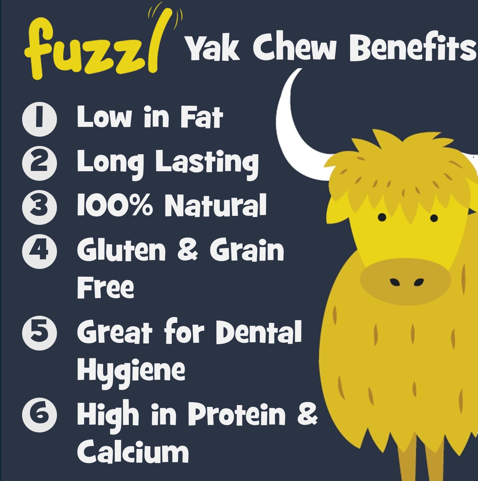 Fuzzl Yak Chews blackberry pack encourages durable, tasty chews.