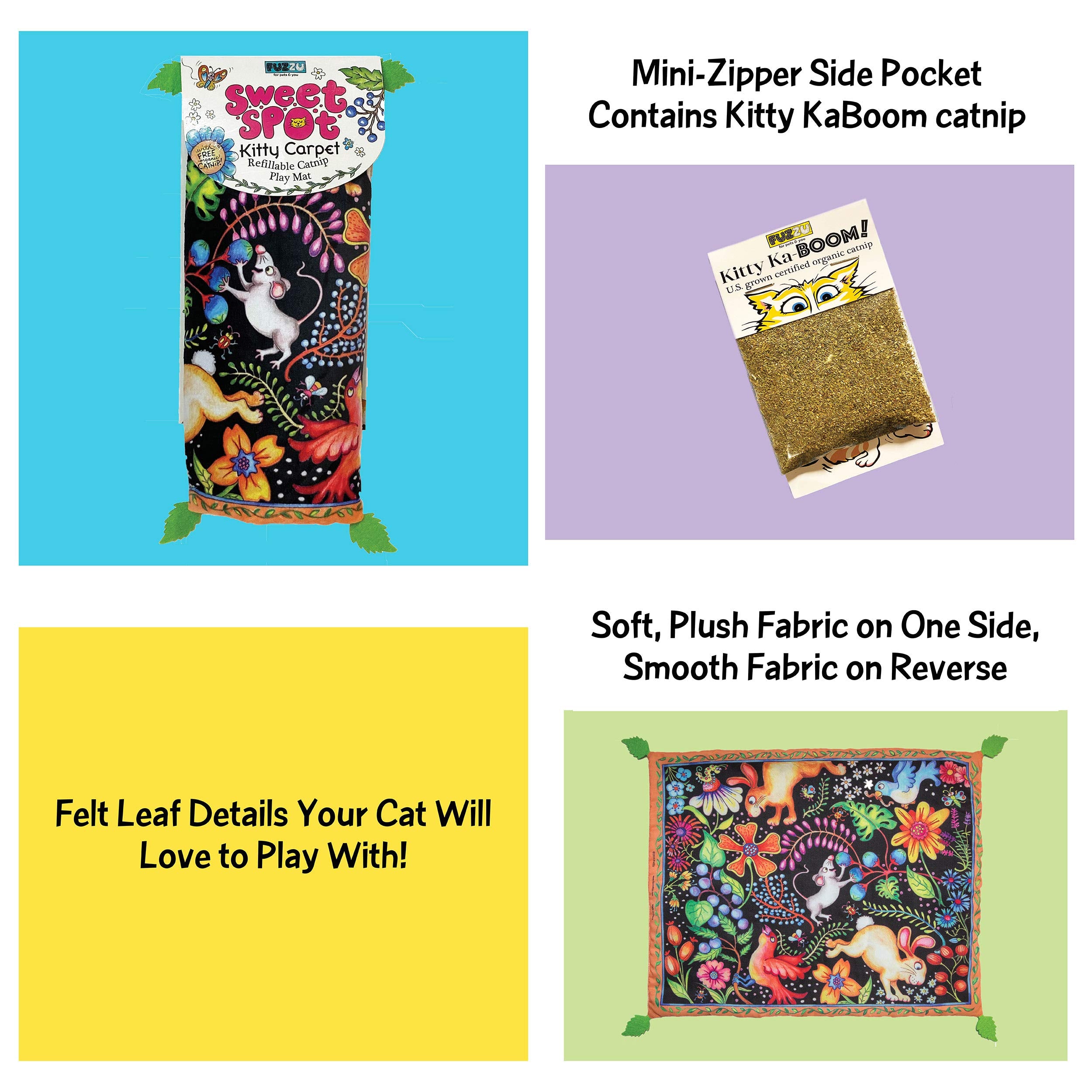 FUZZU Sweet Spot Kitty Carpet packaging ready-to-gift presentation.