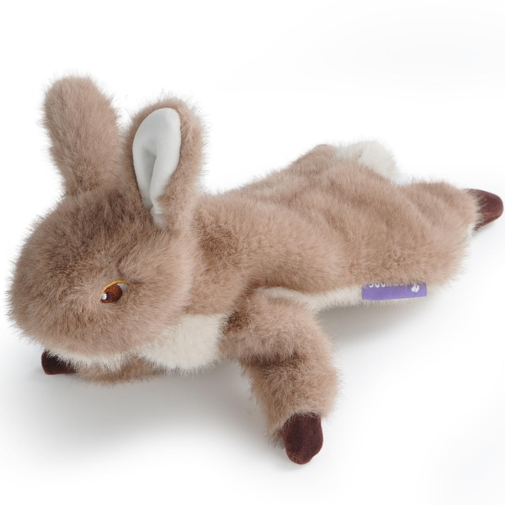 Fuzzwoof No-Stuffing Bunny Toy full view shows durable design for extended interactive play.
