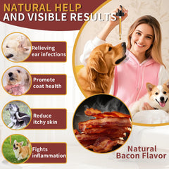 Fuzzycare dog ear infection treatment bottle with drops enables easy at-home relief.