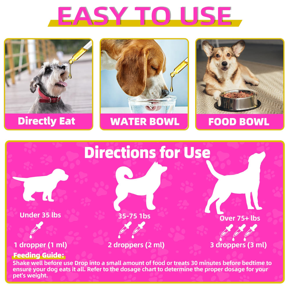 Fuzzycare melatonin-dosing-guide shows simple administration for pet owners.