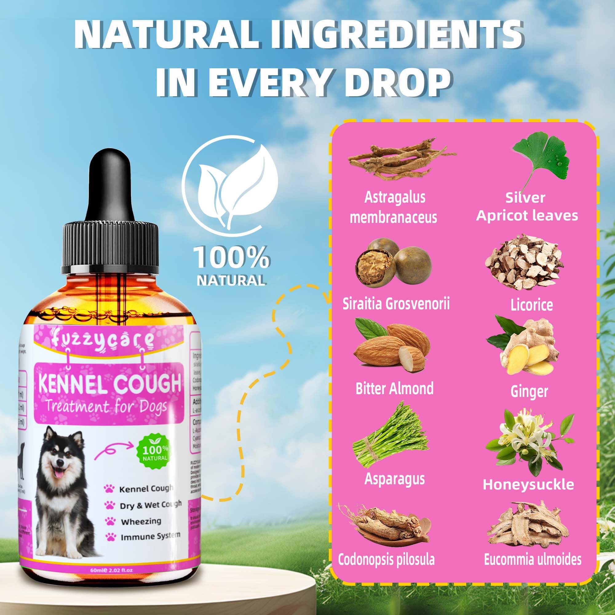 Fuzzycare pet cough drops used as therapy for throat relief in dogs and cats