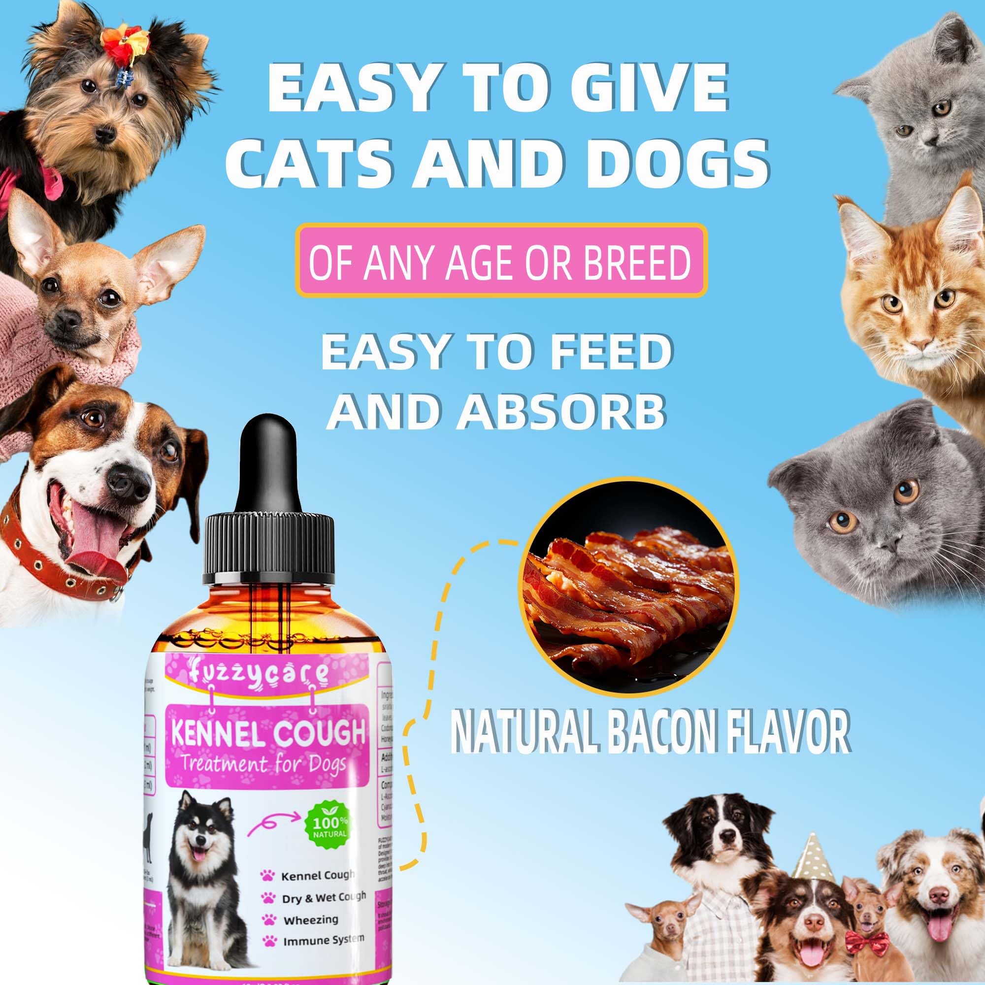 Fuzzycare happy pets after using natural kennel cough treatment