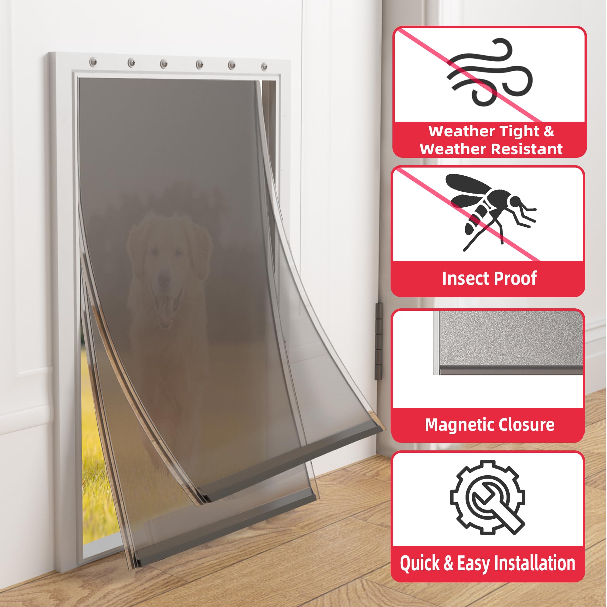 Fuzzycare compatible with PetSafe doors PAC11-11040 expanding fit options.