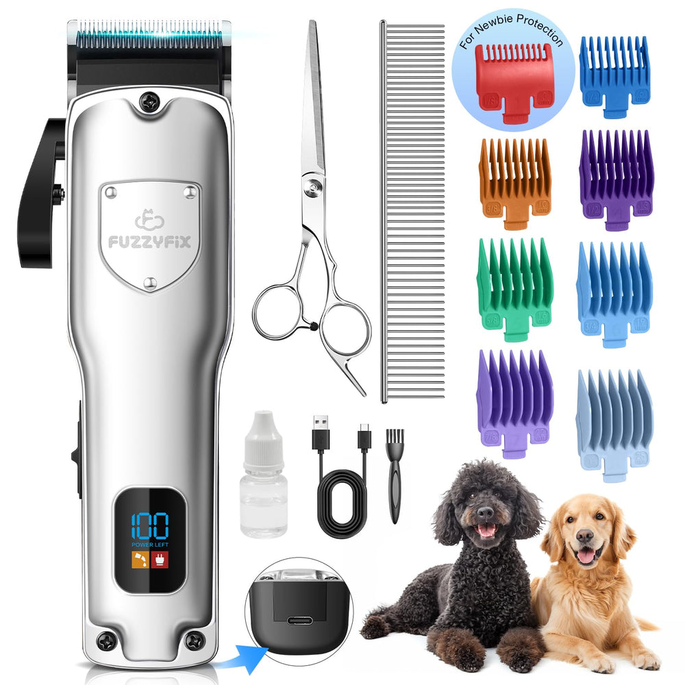 FuzzyFix dog clippers quiet motor delivering calm grooming sessions