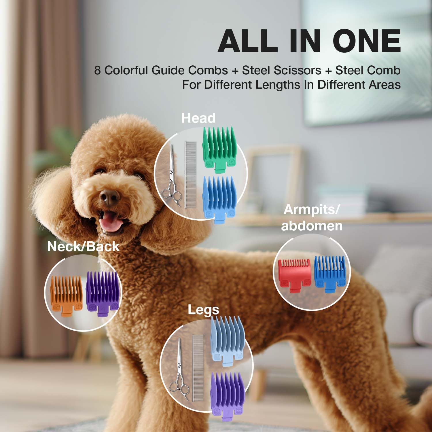 FuzzyFix dog clippers in use for thick coat trimming with precision