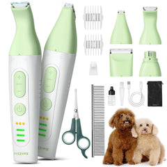 FuzzyFix dog grooming kit cordless clippers close-up blade for gentle trimming