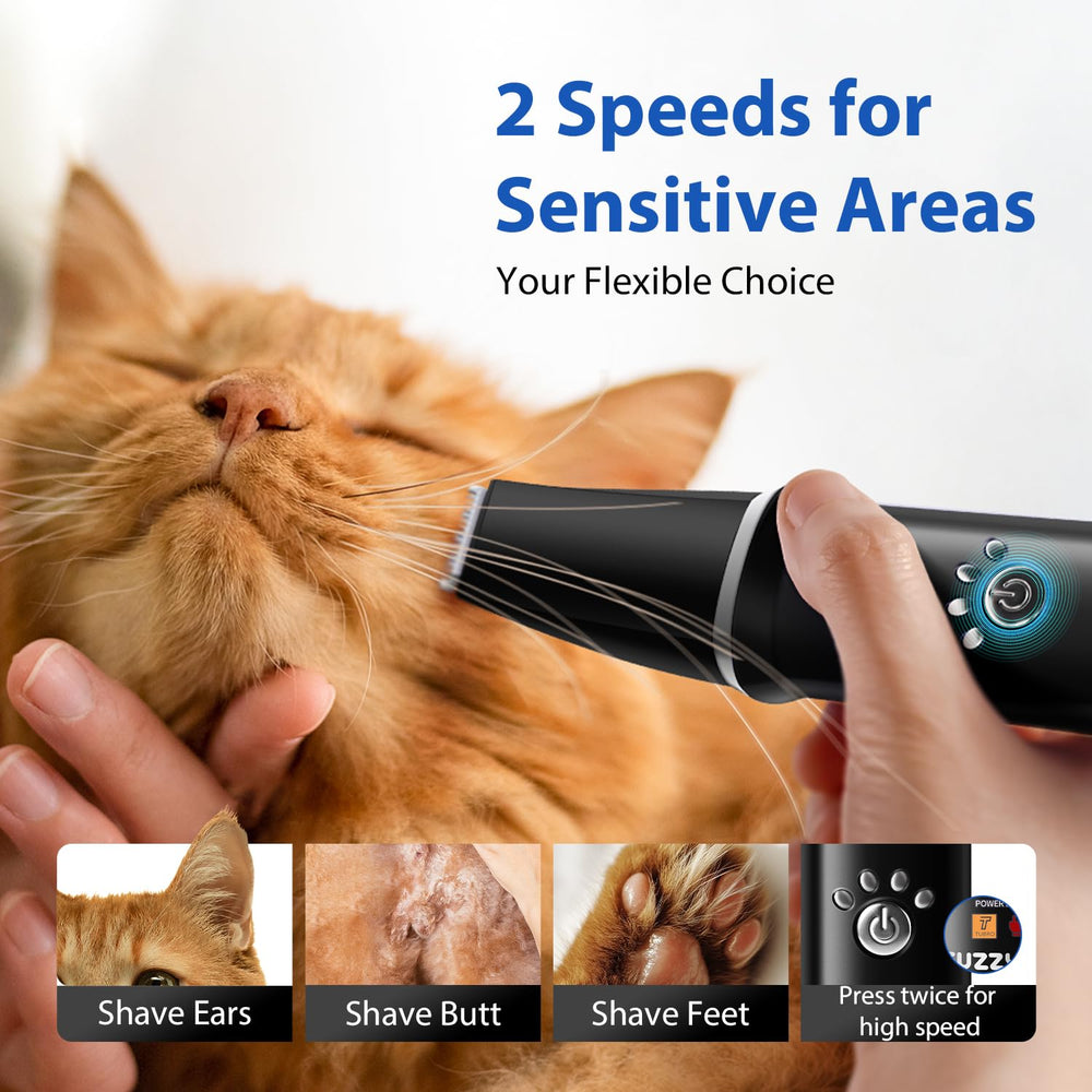 FuzzyFix low-noise motor keeps pets calm during grooming