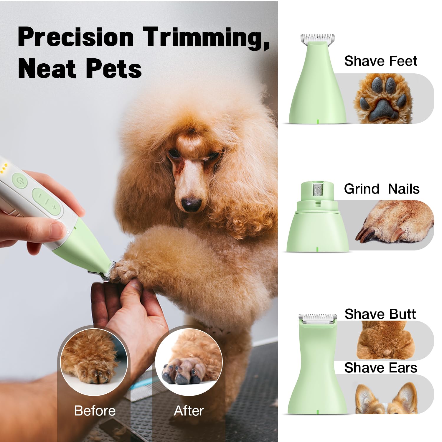 FuzzyFix dog grooming kit nail-grinder safe at-home nail maintenance