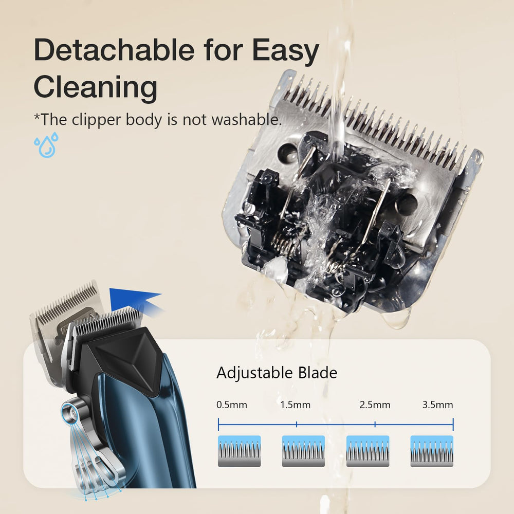 FuzzyFix grooming kit includes 8 guard combs for versatile dog and cat trims.
