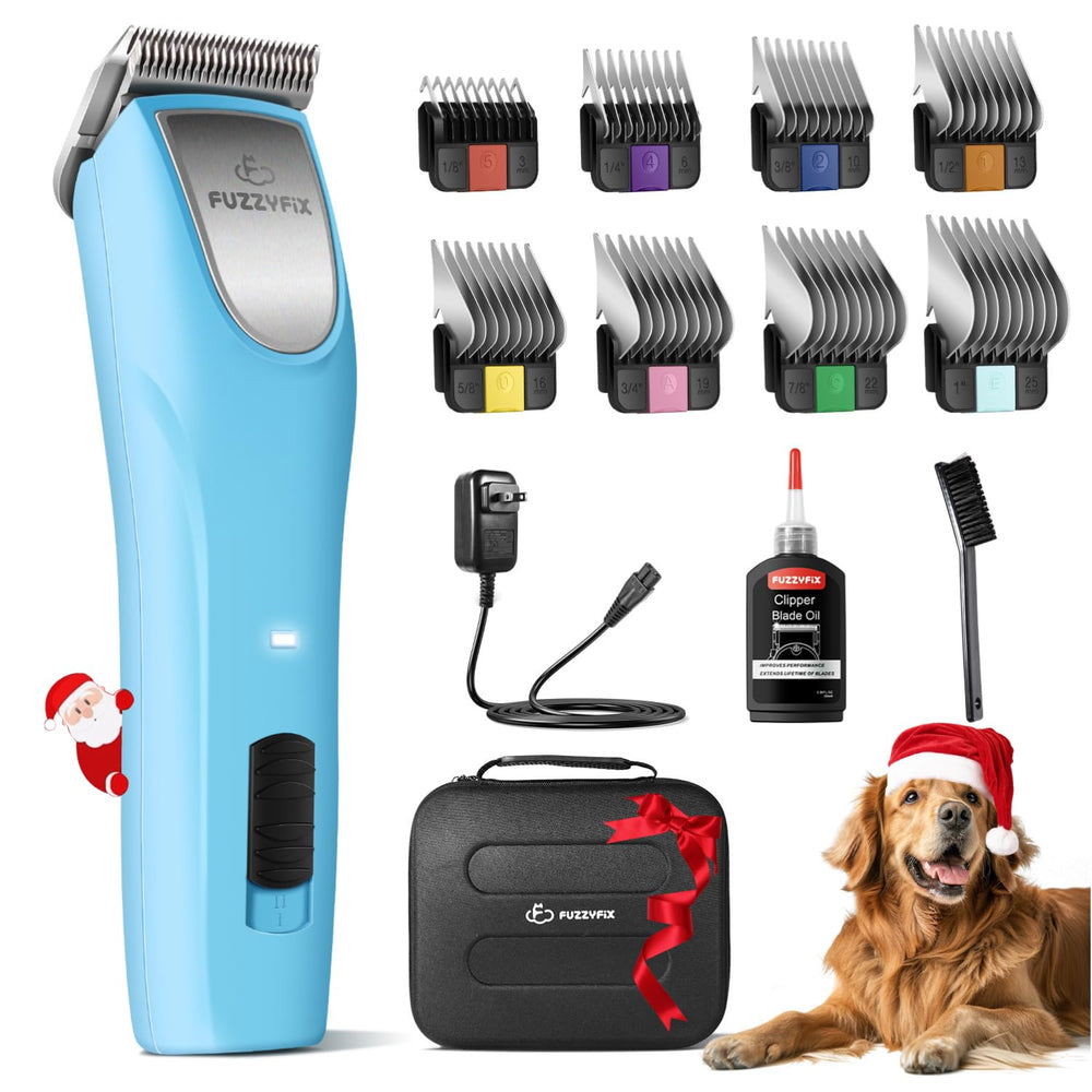 FuzzyFix professional dog clippers cordless design for quiet, flexible grooming sessions.
